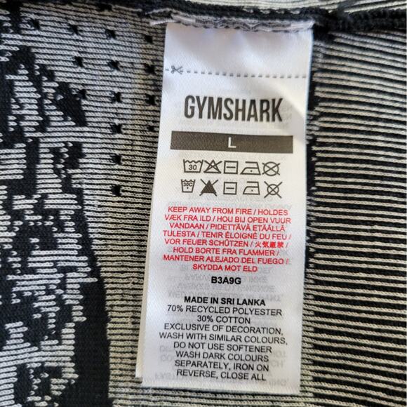 Gymshark Adapt Camo Seamless Track Jacket Black Light Gray Womens Large - Picture 3 of 11